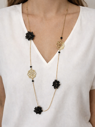 Giulia Blasi Costume Black /Gold Necklace 031