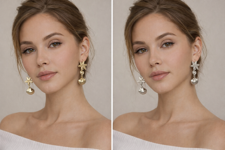 G058 Star Gold Earring