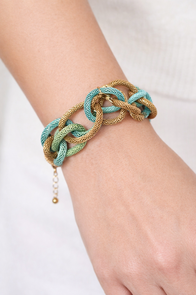 Giulia Blasi Mesh/Gold Knot Bracelets