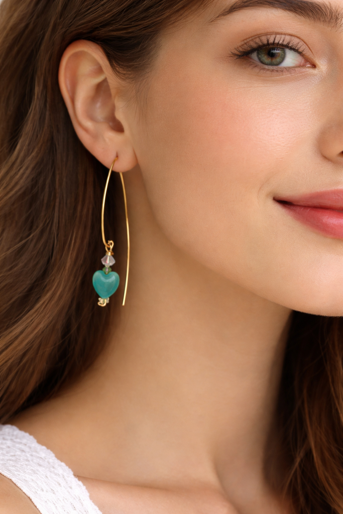 Giulia Blasi Turquoise  Heart Earrings