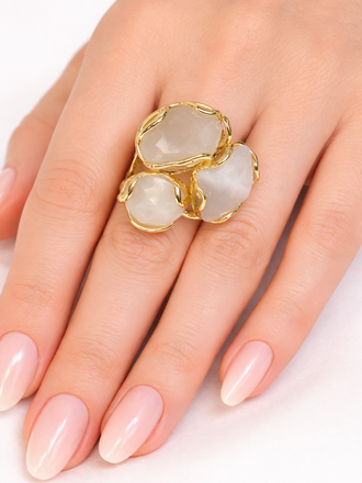 Giulia Blasi 3 Stone Gold Ring