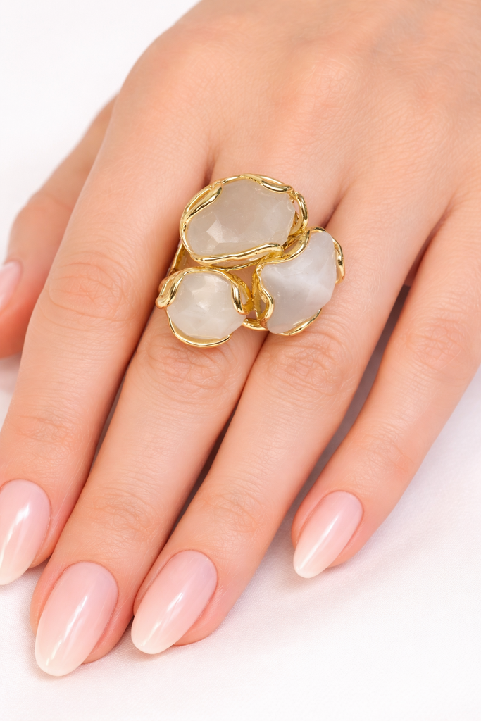 Giulia Blasi 3 Stone Gold Ring