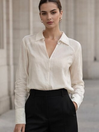 Silk Cream Blouse 44