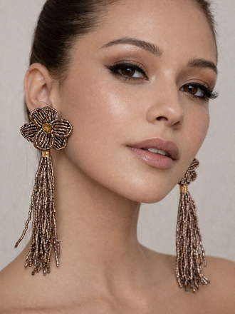 Giulia Blasi Flower Beaded Earrings