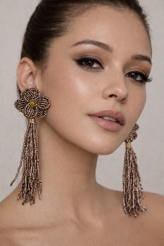 Giulia Blasi Flower Beaded Earrings