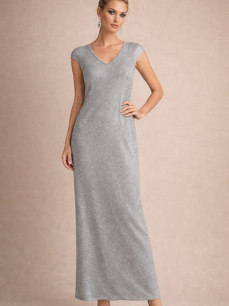 Sparkle Long Knit Dress S/M