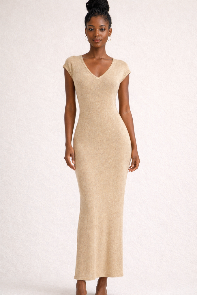 Sparkle Long Knit Dress S/M