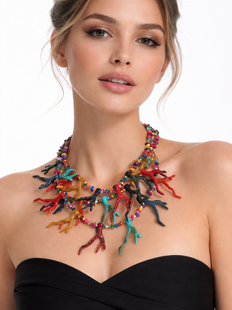 Giulia Blasi Multi Coral Neclace