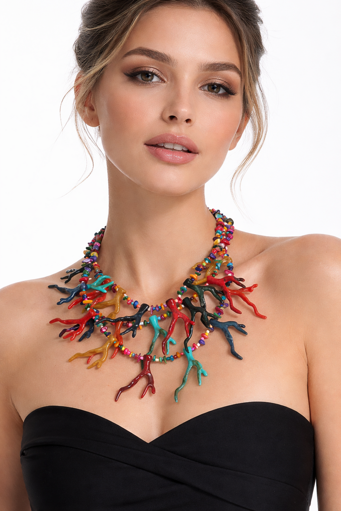 Giulia Blasi Multi Coral Neclace