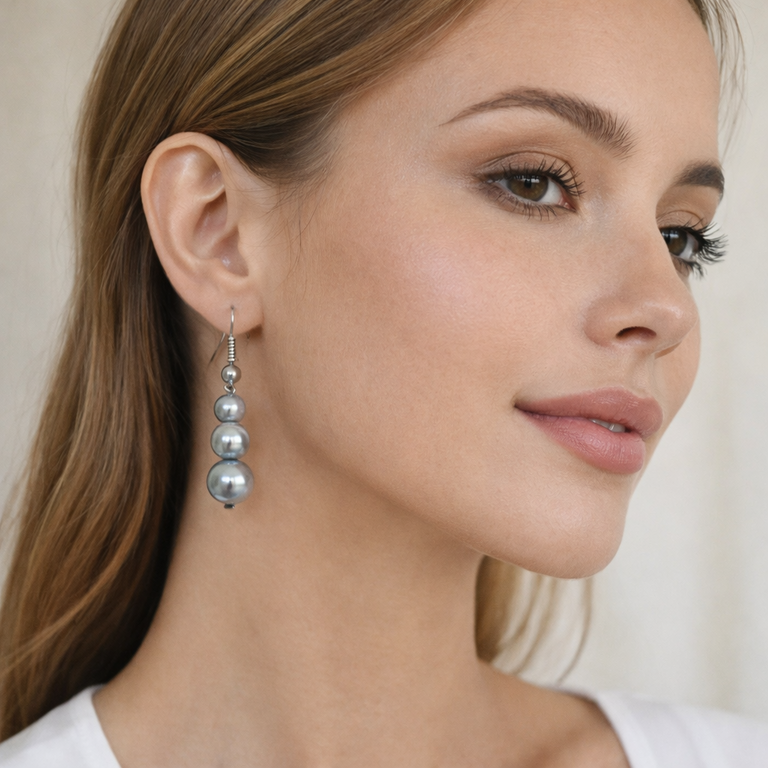 Giulia Blasi Gray 3 Prl Earrings