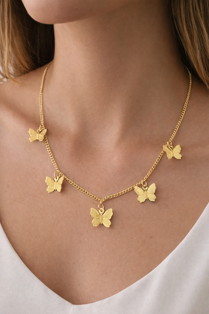 Gold Butterfly Necklace