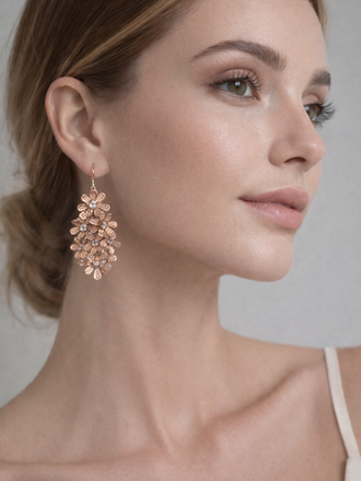Giulia Blasi Gold Dangle /Flowers Earrings