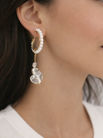 Giulia Blasi Glass Cirlcle Earrings