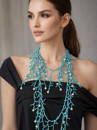Giulia Blasi Coral Beaded Necklace