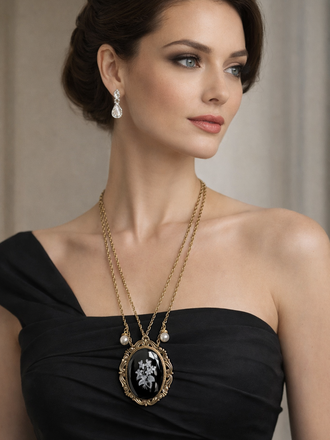 Giulia Blasi Vintage  Medallion Gold Necklacae