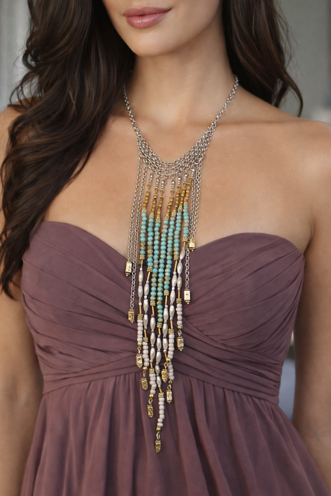 Giulia Blasi 004 Silver Droplets Necklace