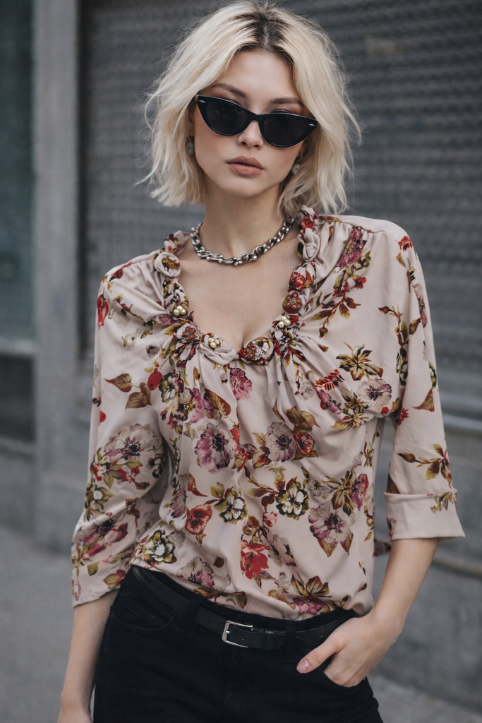 C|Dobbs CDOBBS Floral Blouse