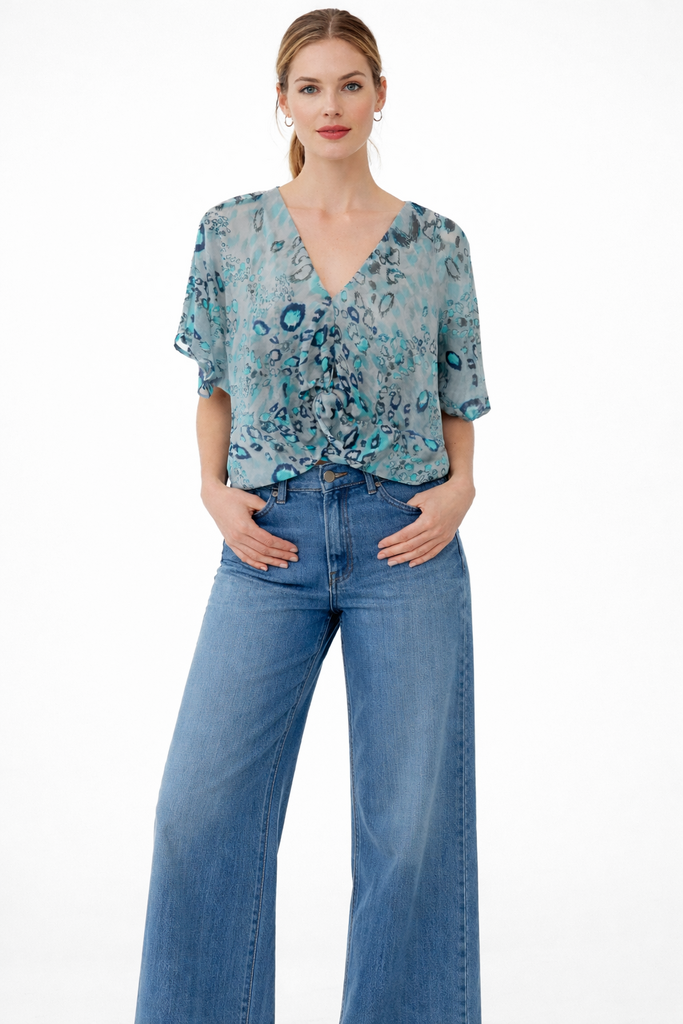 C|Dobbs C|DOBBS TWIST GEORGETTE BLOUSE