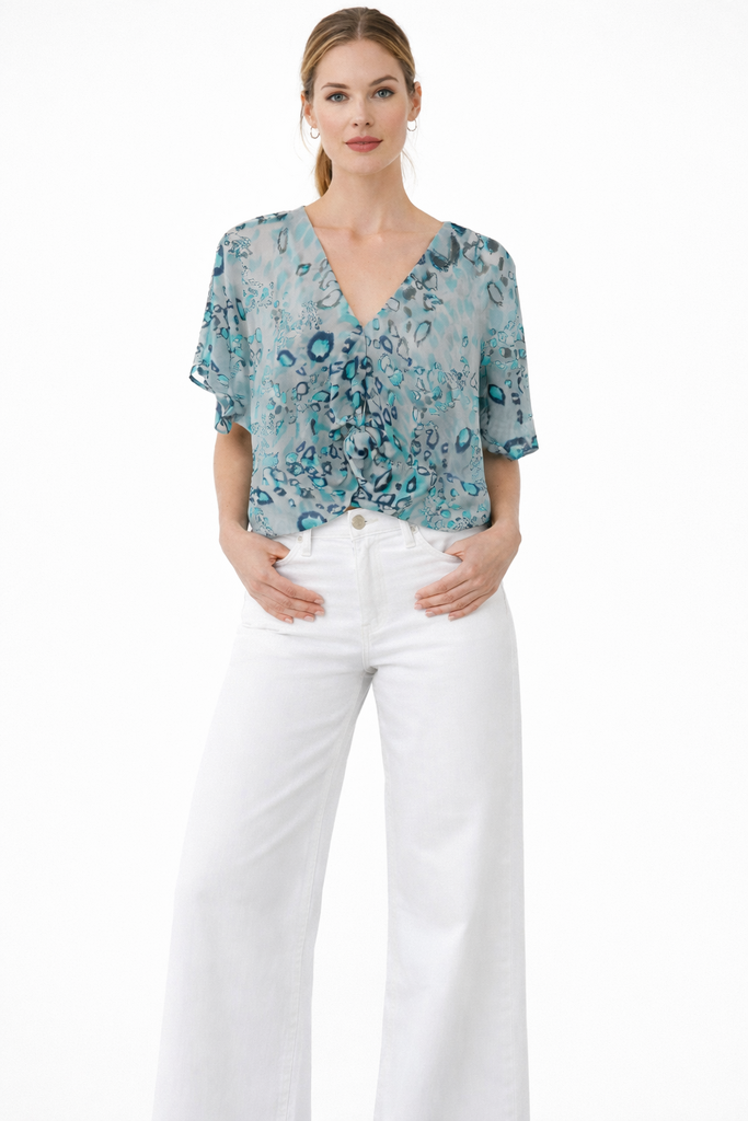 C|Dobbs C|DOBBS TWIST GEORGETTE BLOUSE