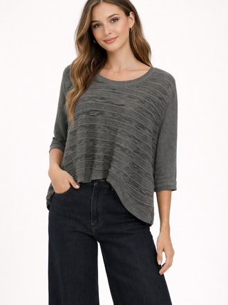 Gray Open Back Sweater M