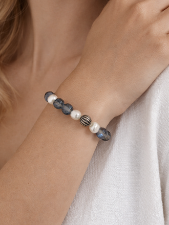 G088 Blue Crystal Water Pearl Bracelet