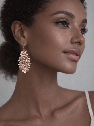 Giulia Blasi Gold Dangle /Flowers Earrings