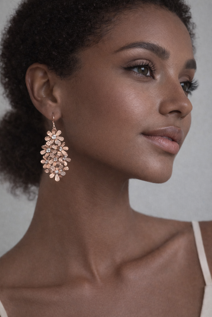 Giulia Blasi Gold Dangle /Flowers Earrings