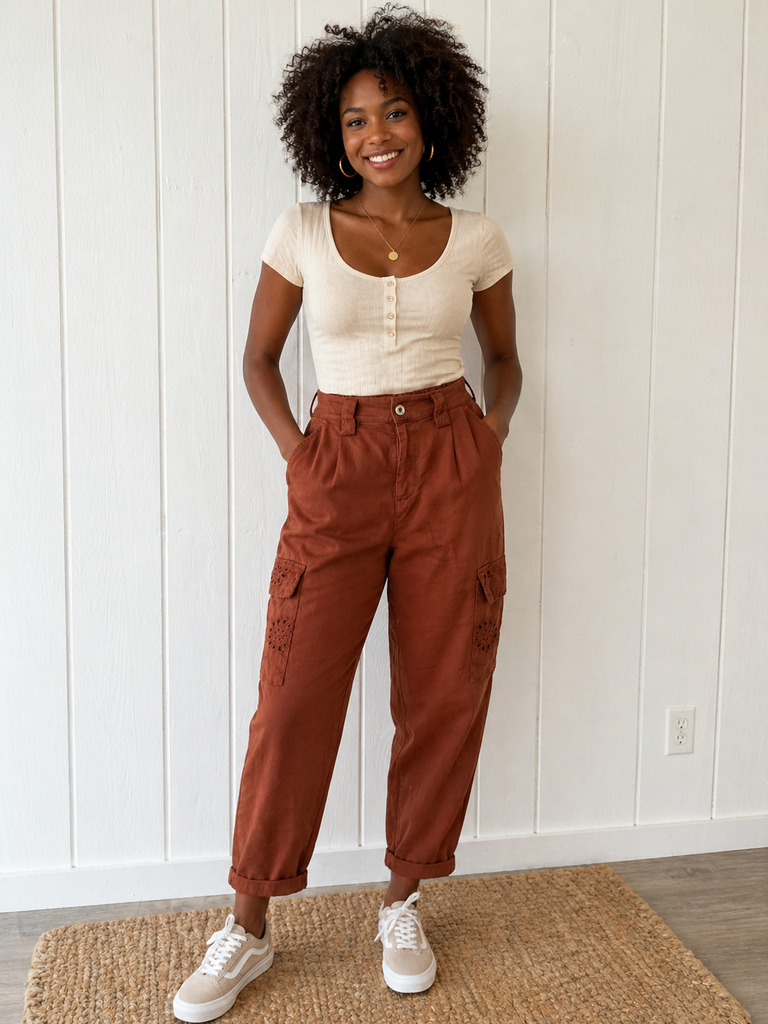 Cinnamon  Cotton Islet Pants M