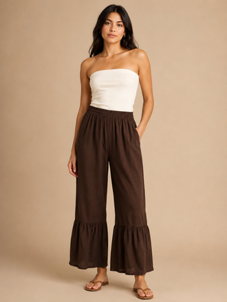 Minth Brown Viscose Pants M