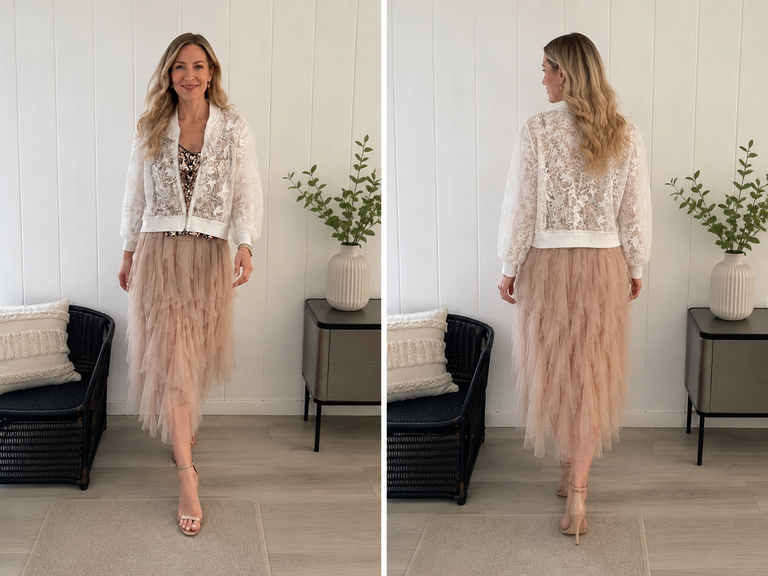 Ivory Tulle Skirt S/M