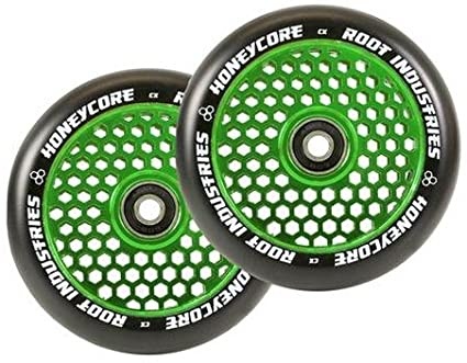 ROOT INDUSTRIES HONEYCORE WHEELS BLK/GREEN ROOT INDUSTRIES HONEYCORE WHEELS BLK/GREEN