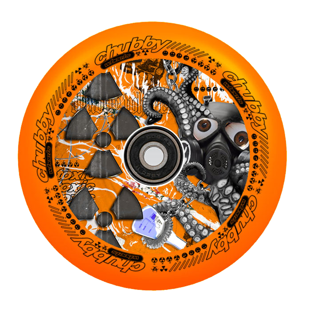 chubby lab wheels neon orange