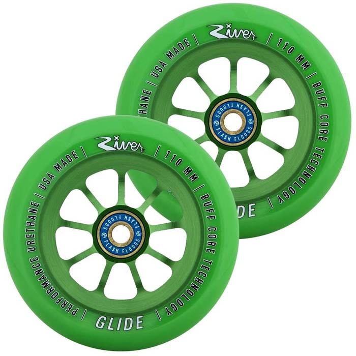 River Wheel Co. Glide 110mm Wheels | Emerald | Pair