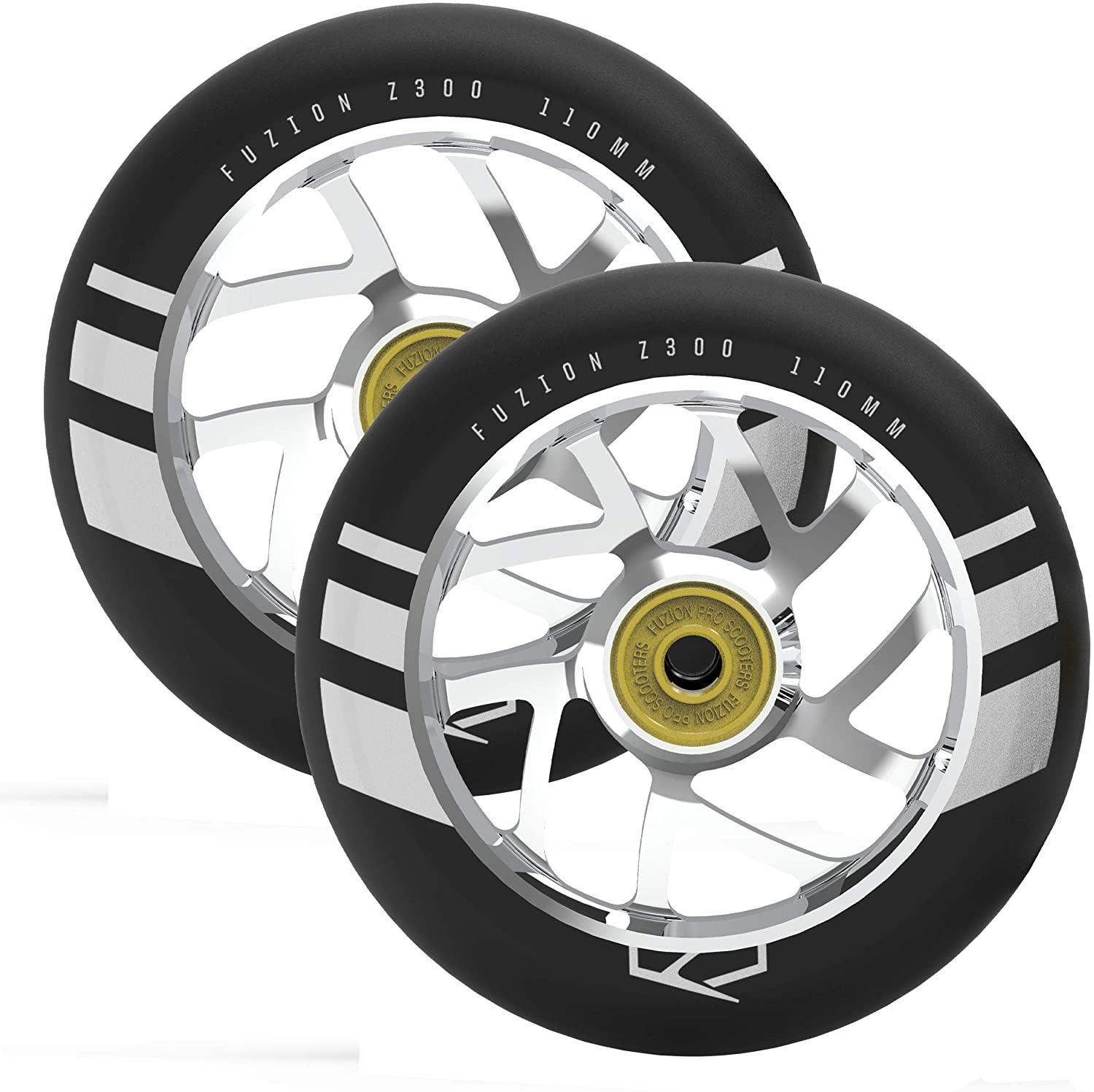 FUZION FLIGHT 110MM WHEELS BLACK/RAW