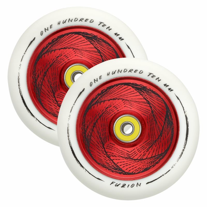 FUZION MARKER 110MM WHEELS - RED/WHITE
