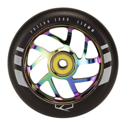 FUZION FLIGHT 110MM WHEELS BLACK/NEOCHROME