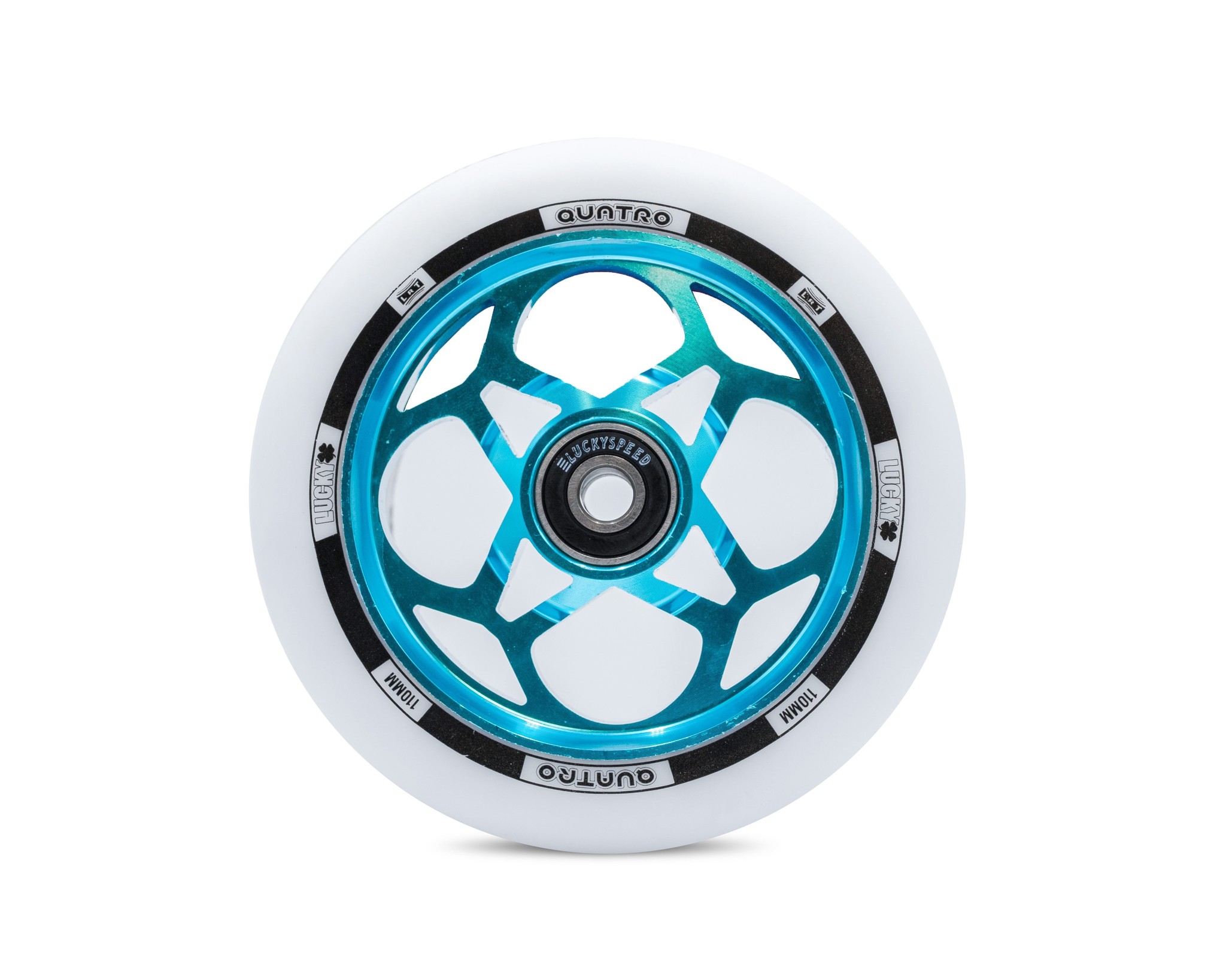 LUCKY QUATRO 110MM WHEEL - WHITE/TEAL