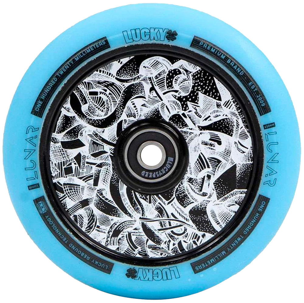 LUCKY LUNAR 110MM WHEEL - BLK/TEAL LUCKY LUNAR 110MM WHEEL - BLK/TEAL