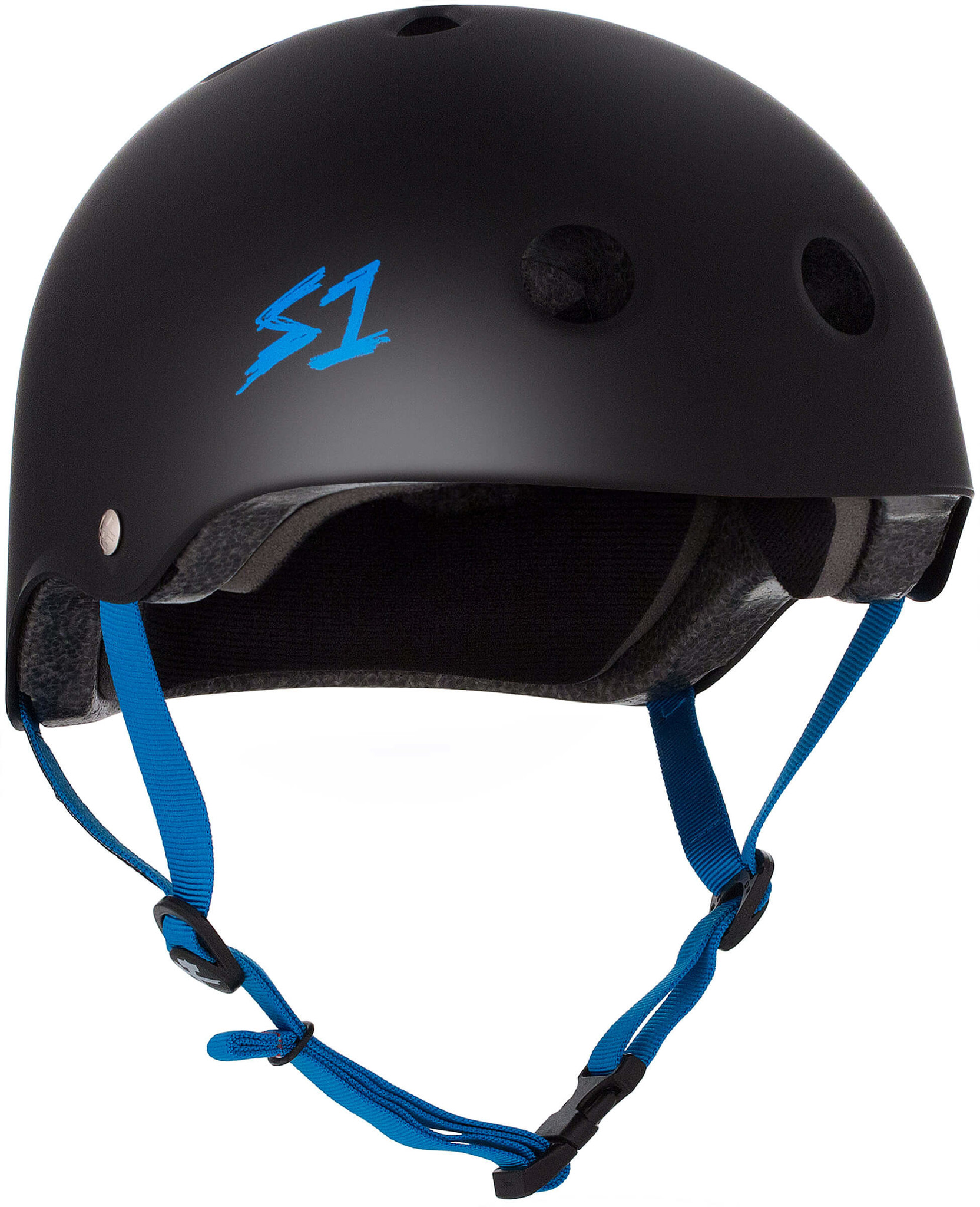 S1 LIFER HELMET - MATTE BLACK WITH CYAN STRAPS S1 LIFER HELMET - MATTE BLACK WITH CYAN STRAPS