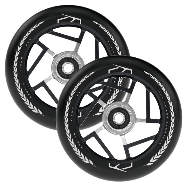 FUZION APOLLO WHEELS 110MM - BLACK/RAW FUZION APOLLO WHEELS 110MM - BLACK/RAW