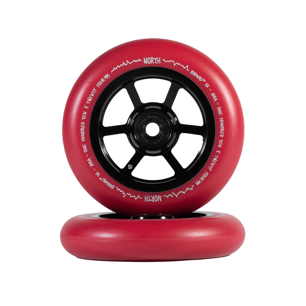 NORTH SIGNAL WHEELS - 110 x 24mm (RED)