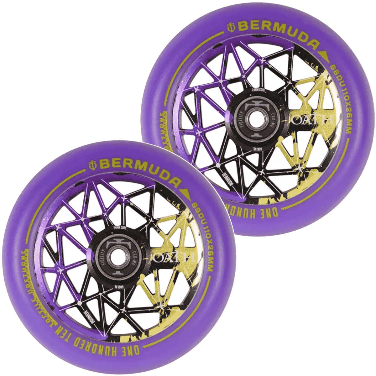 OATH BERMUDA WHEELS - BLACK/PURPLE/YELLOW