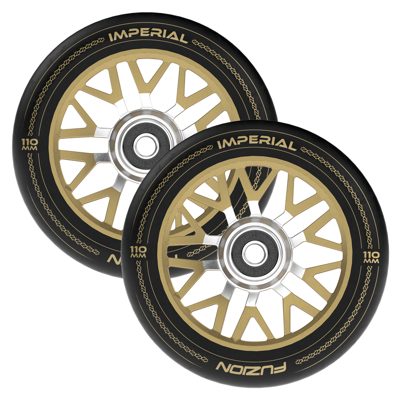 FUZION IMPERIAL 110MM WHEELS - BLK/GLD