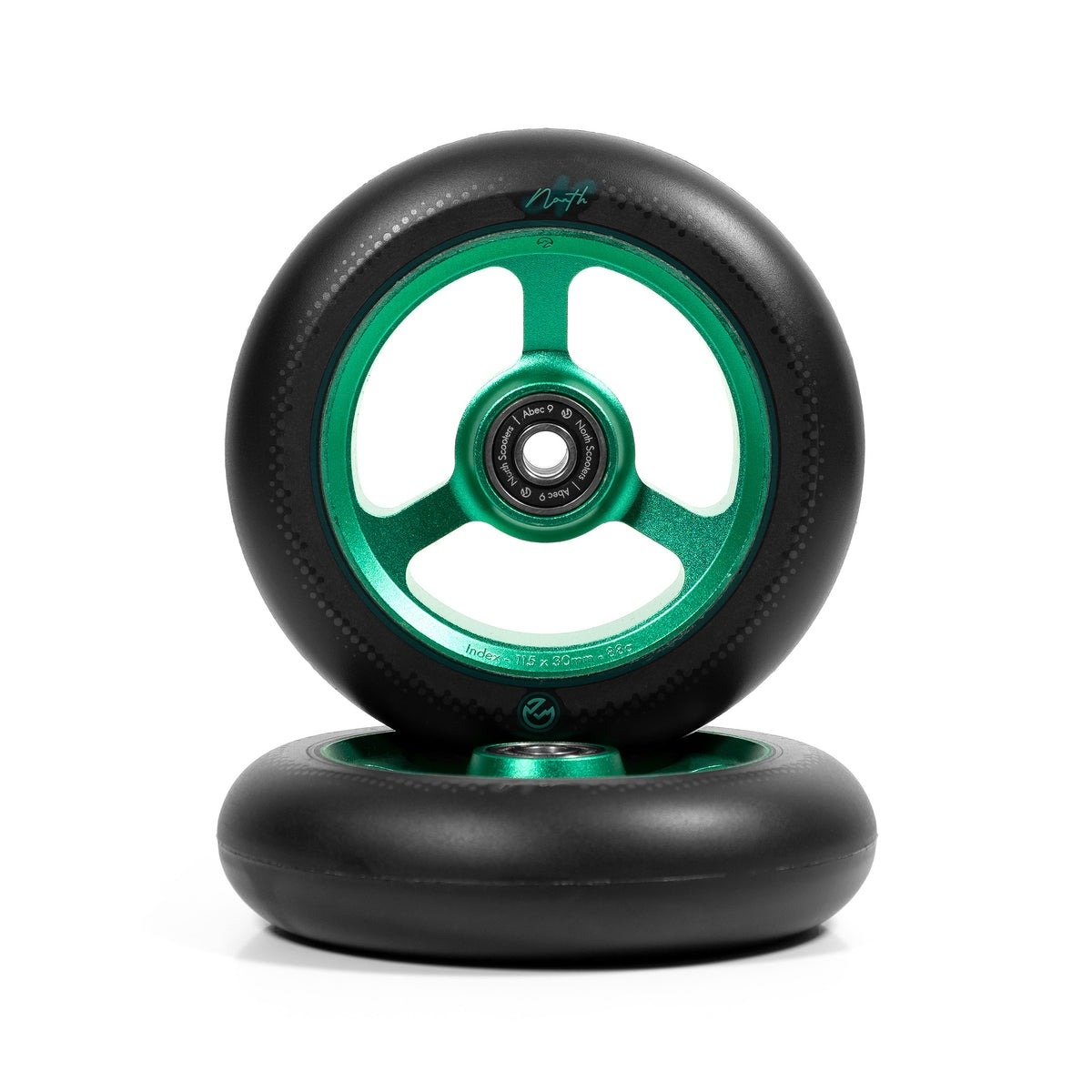 North Index Wheels - Emerald/ Blk