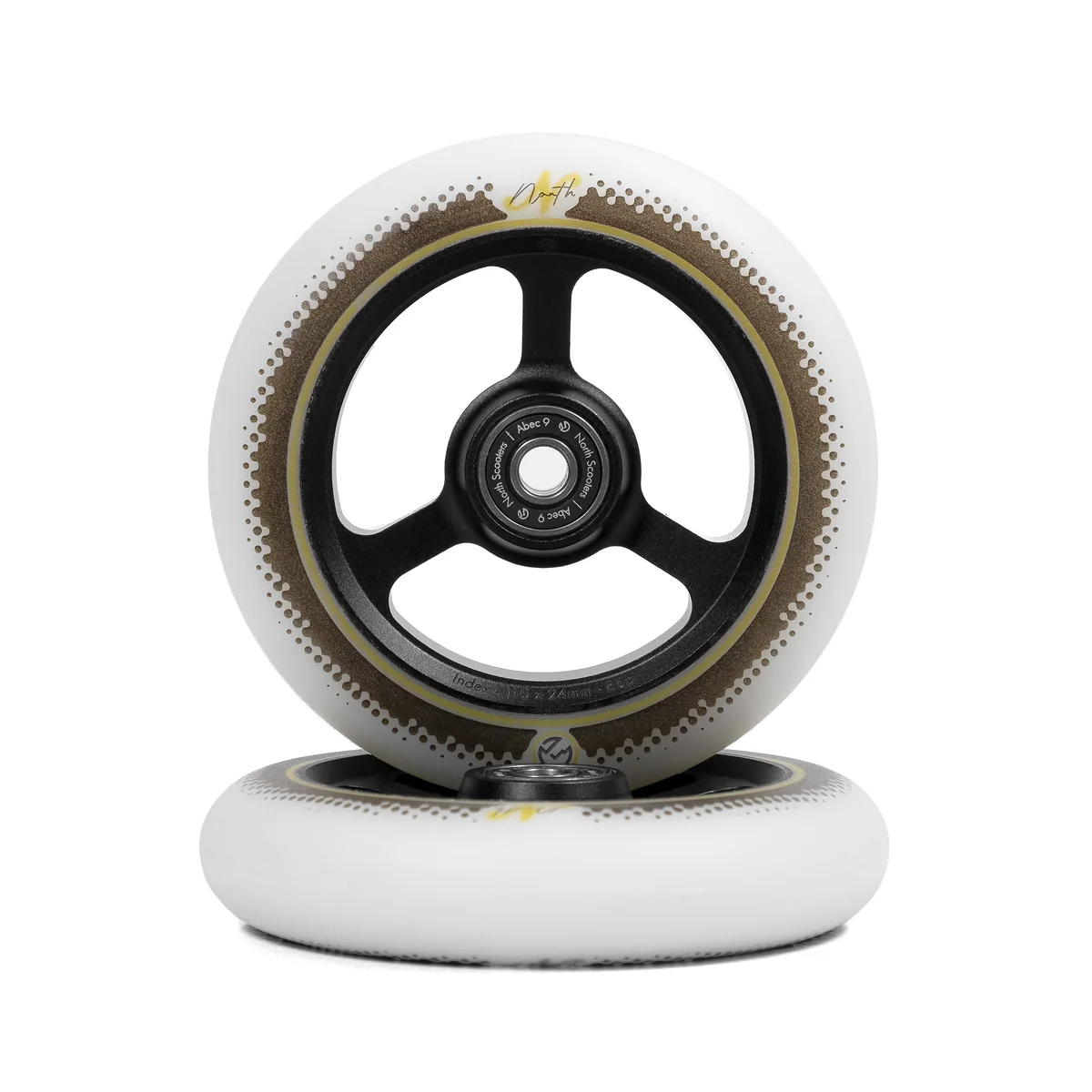 North Index Wheels- Matte Blk/ White PU