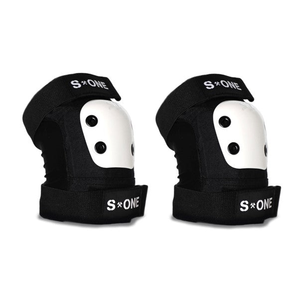 S1 Pro Elbow Pads - Black/White Caps