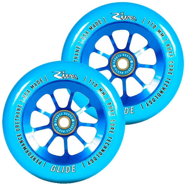 River Wheel Co. Glide 110mm Wheels | Sapphire | Pair