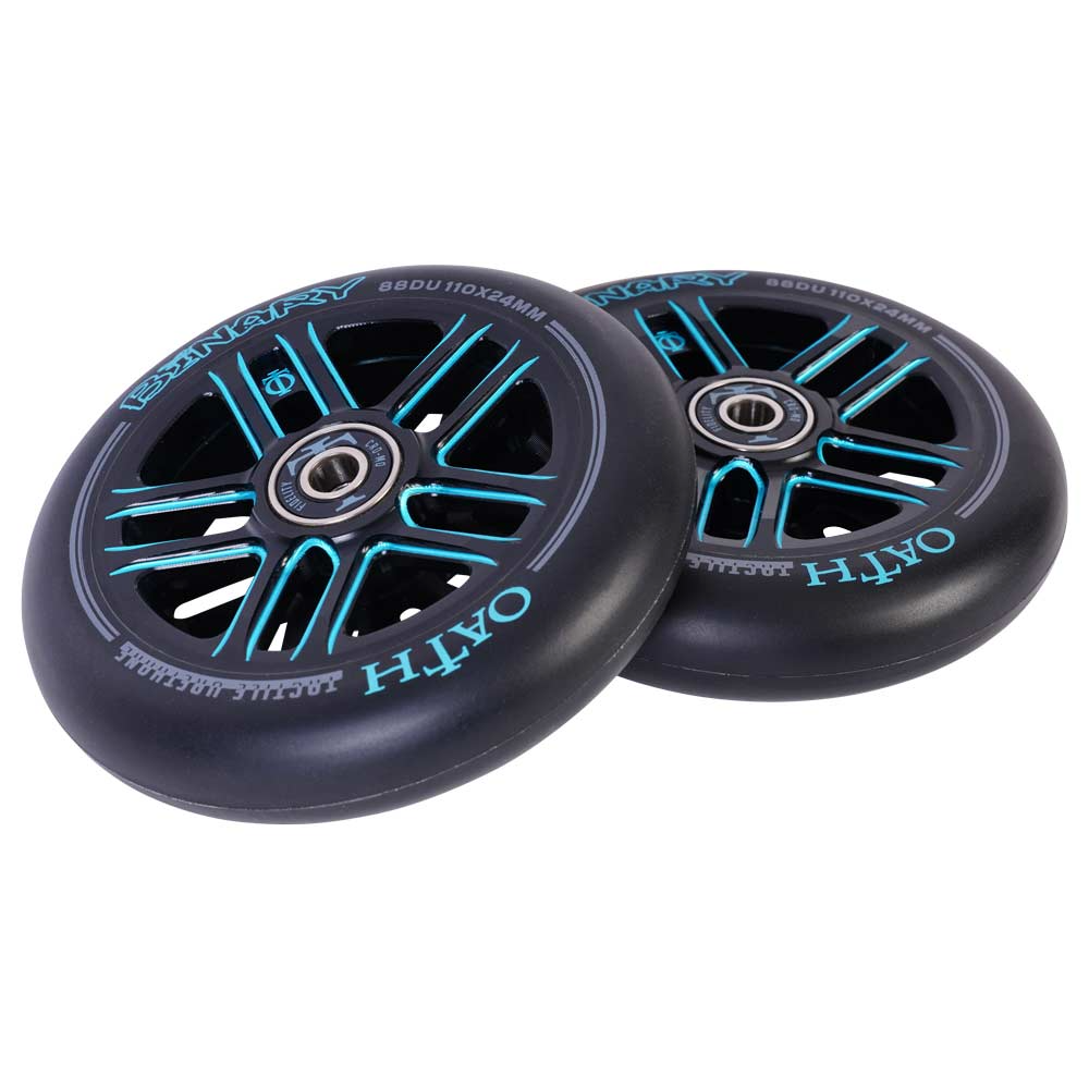 OATH BINARY WHEELS 110mm x 24mm (BLACK/BLUE)