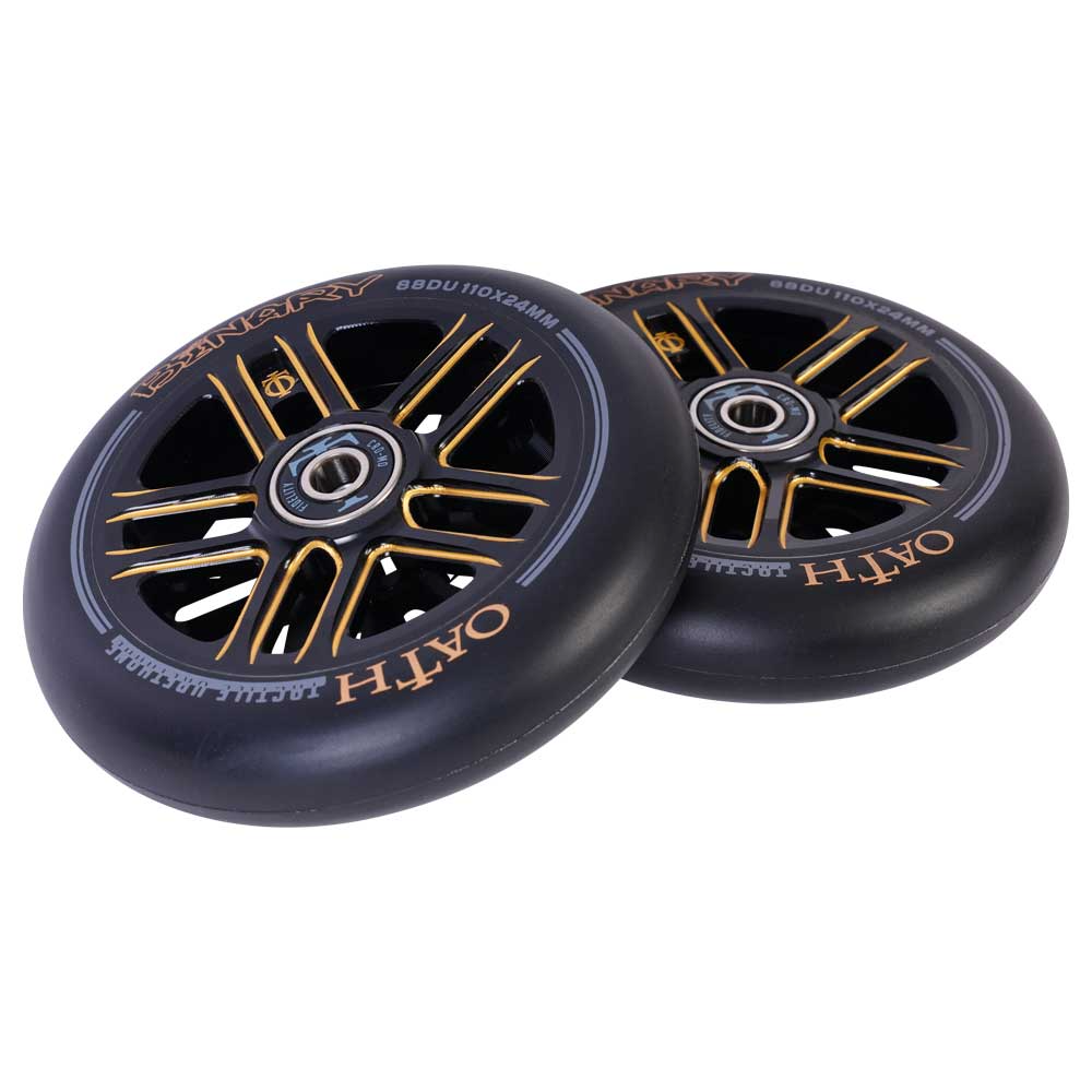 OATH BINARY WHEELS 110mm x 24mm (BLACK/ORANGE)