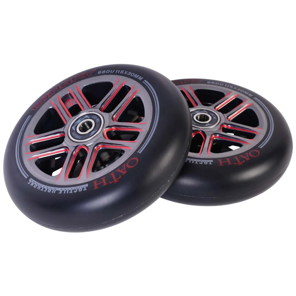 OATH BINARY WHEELS -110X24mm (TITANIUM/RED)